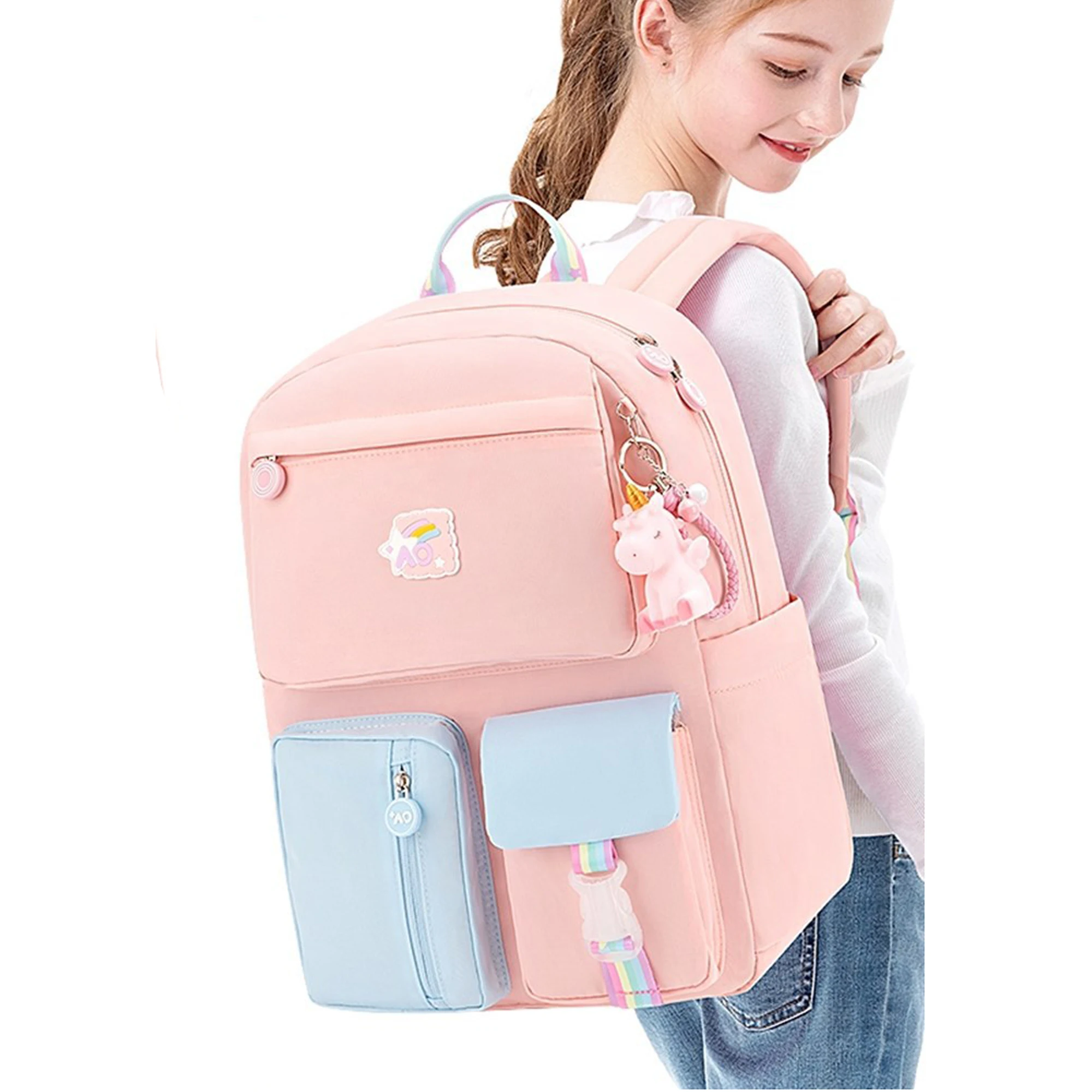 

Waterproof Primary School Backpack Orthopedic School Backpack Schoolbag Kids mochilas Cute Sweet Children School Bags for Girls