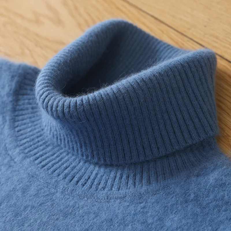 Осень и зима новый мужской 100% чистый норковый бархат трикотажная рубашка с