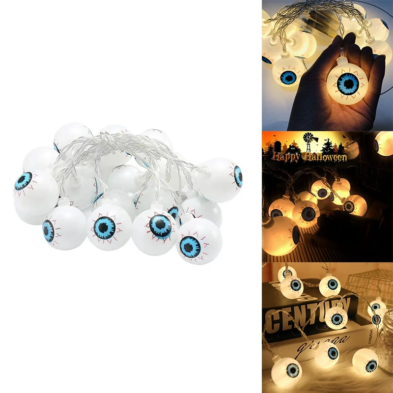

Лидер продаж, милая гирлянда для глазных Яблоков на Хэллоуин, декоративные огни на батарейках, водонепроницаемые мерцающие огни для вечерн...