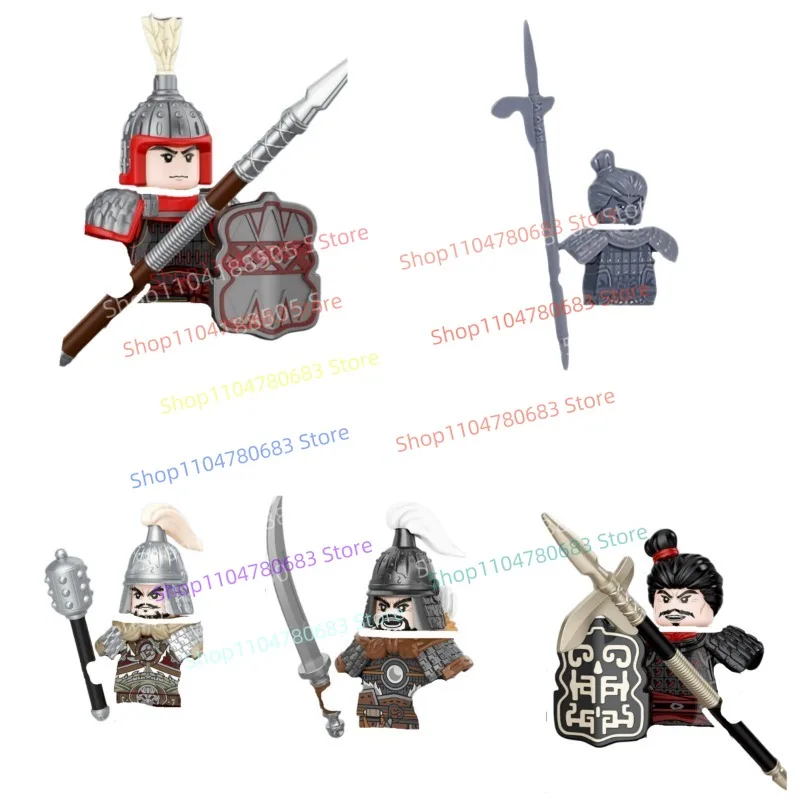 Фото Строительные блоки MOC, миниатюрная фигурка средневекового солдата, аксессуары для сборки доспехов, модель-украшение, модная коллекционная игрушка и подарок №1
