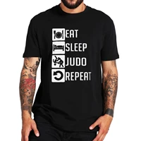 eat sleep judo repeat funny t shirt martial arts lovers essential mens casual tshirts for judo fans men boy gift unisex t shirt