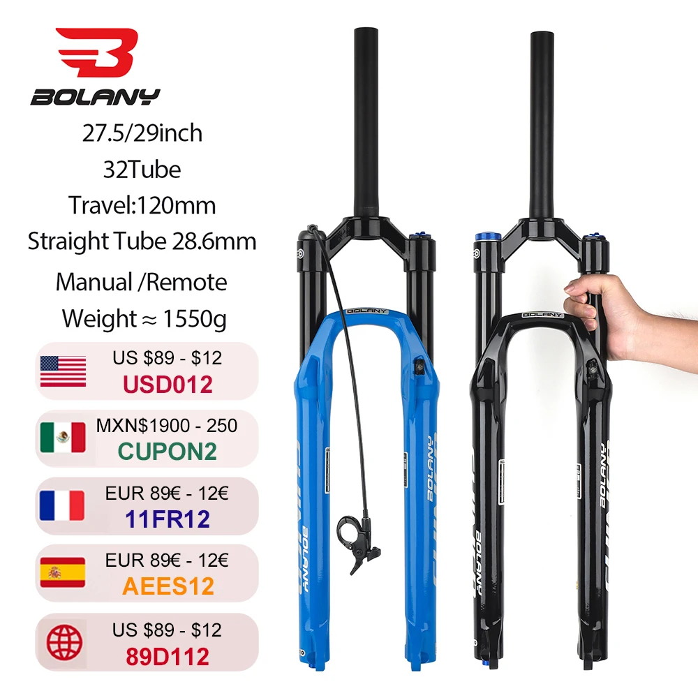 Велосипедная воздушная вилка 26/27 5/29 дюймов