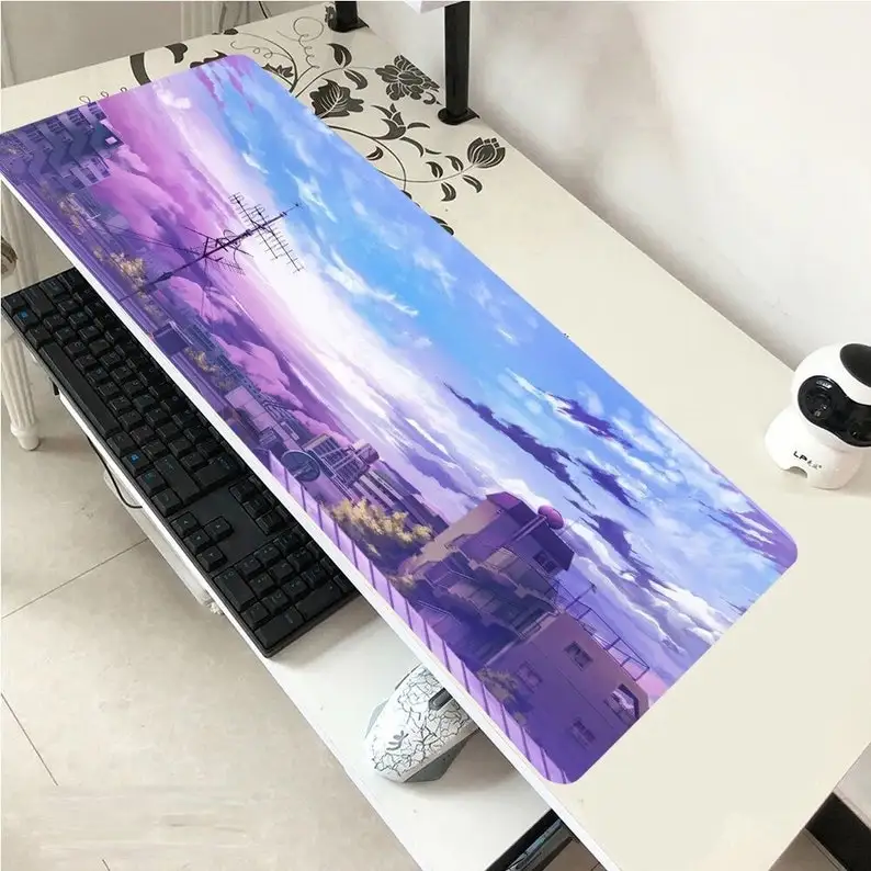 

Sailor Moon Mouse Pad, Pink Sailor Moon Landscape Silicone Pads For Mouse Gaming Mousepad XL Large Gamer Desktop Keyboard