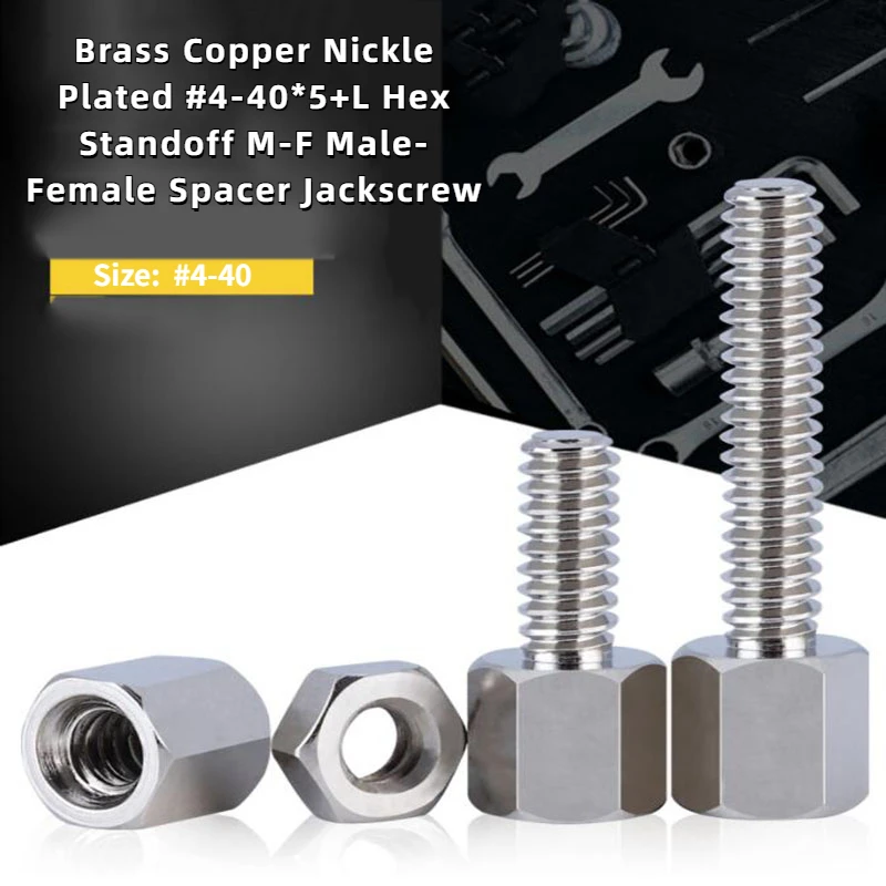 20x Латунь Медь никелированный #4-40*5 + L шестигранный стенд штекер-гнездо промежуточный винт для печатной платы материнской платы VGA COM порт