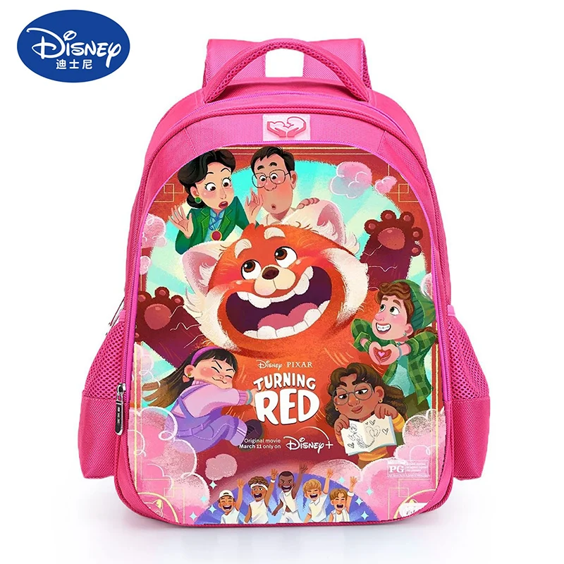 New Disney Pixar Turning Red School Bags Backpacks Anime Kids Bags Big Capacity Travel Bag Teenagers Schoolbag Storage Bag Gifts