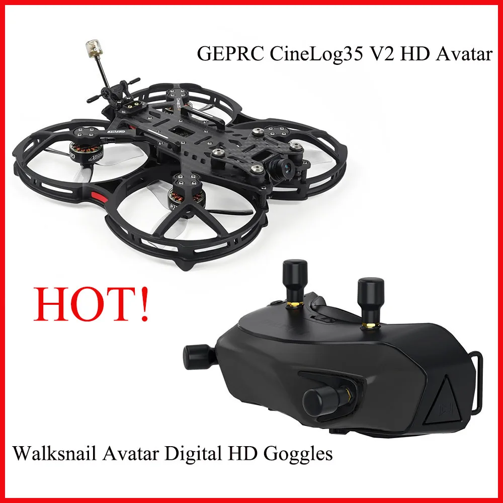 

2023 GEPRC CineLog35 V2 HD Avatar 3.5 Inch FPV Drone PNP,TBS Nano RX, ELRS 2.4G Receiver F722-45 AIO with Avatar V2 Module