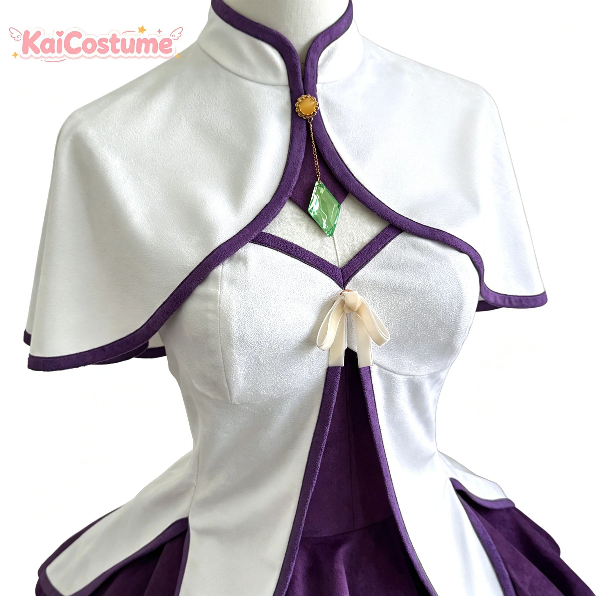 Костюм для косплея Эмилии из аниме «Re:Zero. Жизнь с нуля в другом мире», зимнее длинное платье, наряд персонажа из фэнтези для Хэллоуина (art.: 3920dbfc0e5e7) - 3920dbfc0e5e7