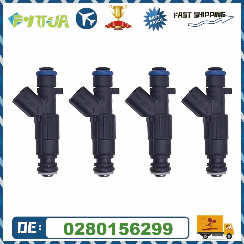 

4 шт. топливный инжектор 0280156299 для юаня Jing Geely Dorsett 280 л Vision Seaview 4G18 Инжекция 0 156 299