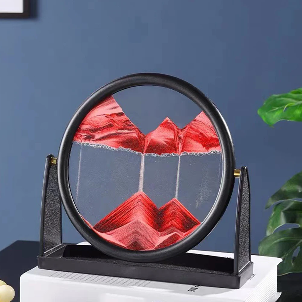 3D струящийся песочный живопись художественные песочные часы вращающееся