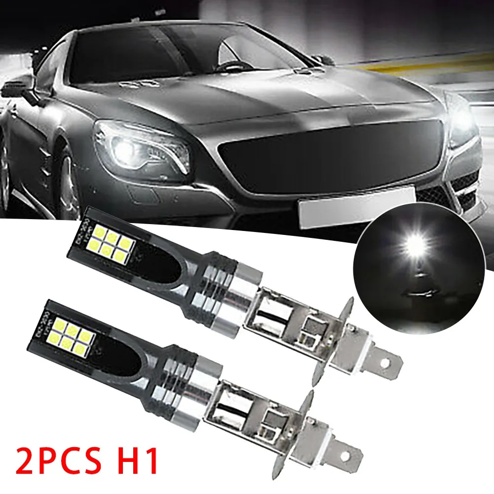 2pcs Car H1 LED Lights Bulbs 3030-H1 12/24V Headlight Conversion Kit 14000LM 6500K High Low Beam Lamp |