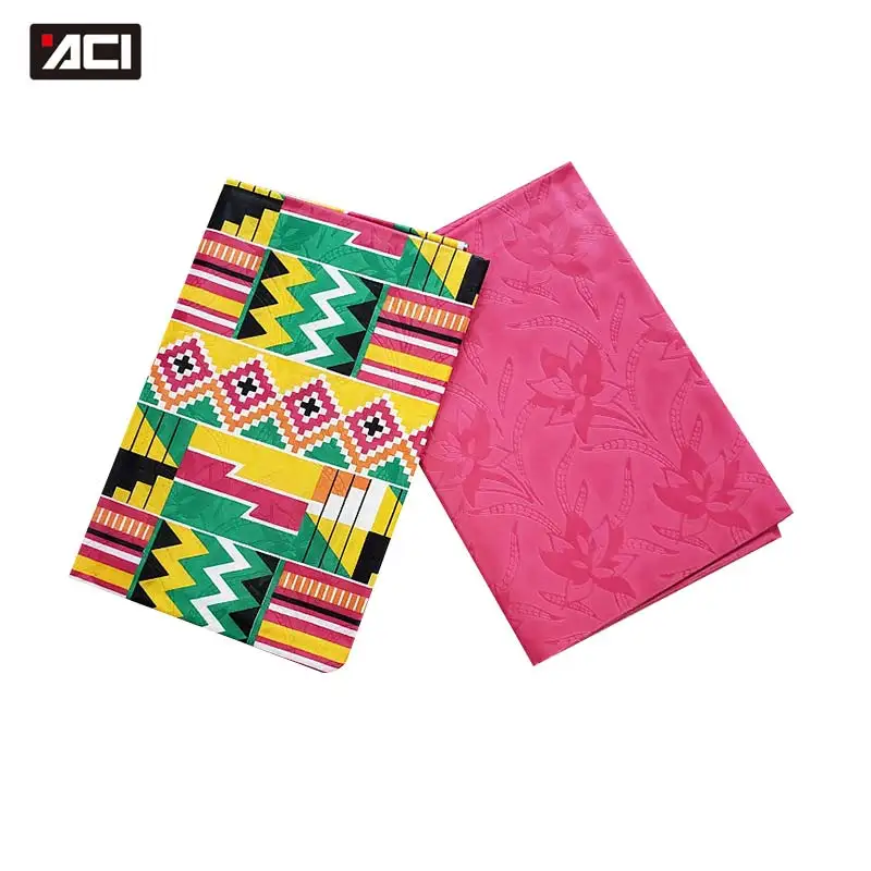 

ACI Ankara Fabric African Wax Prints Ghana Kente Cloth Veritable Real Wax Tissu Africain Nigeria Wax Batik Fabric 2+2 Yards