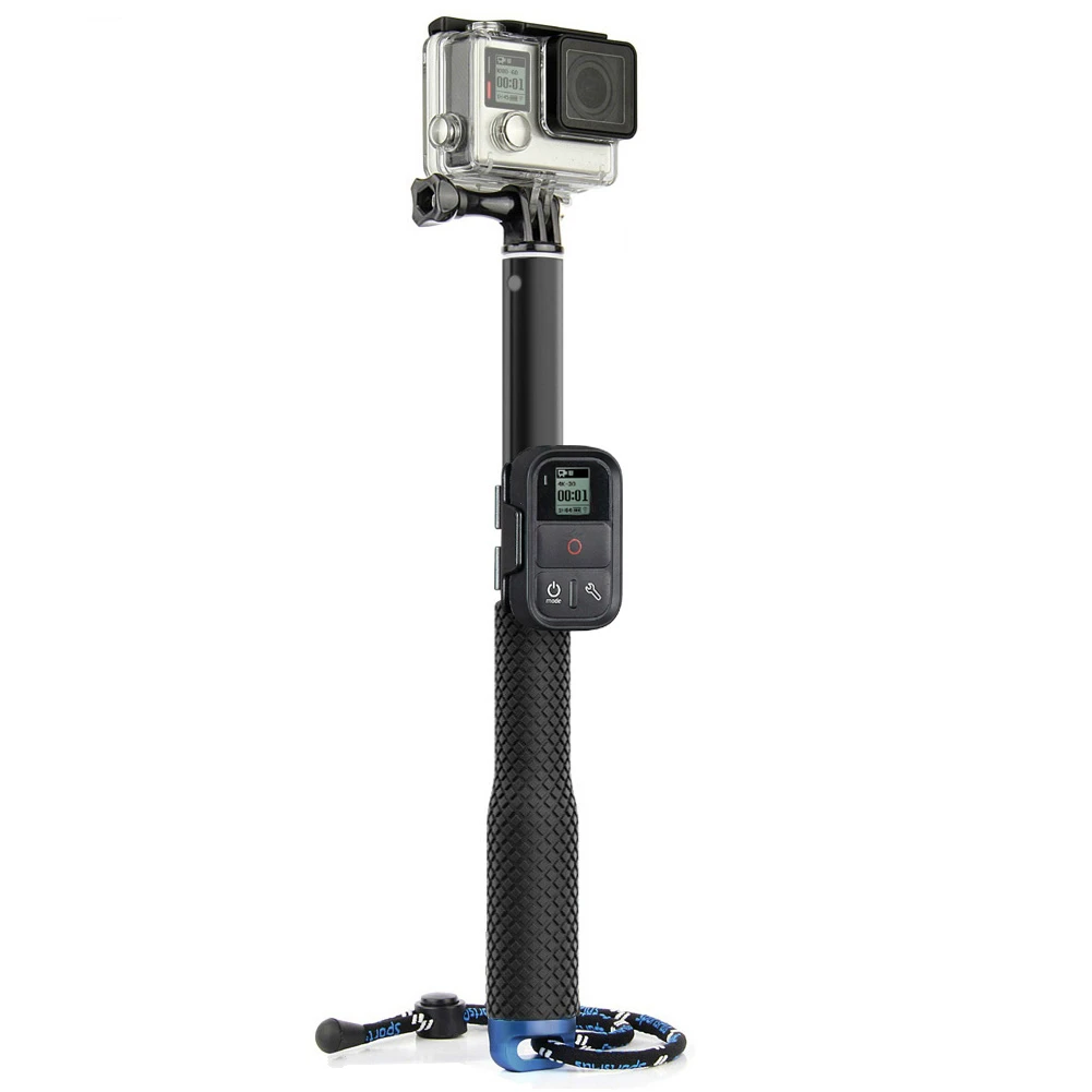37'' For GoPro Extendable Handheld POV Pole Telescopic Tripod Monopod + Wifi Remote Holder Clip for Go Pro Hero 7 6 5 4 3+ images - 6