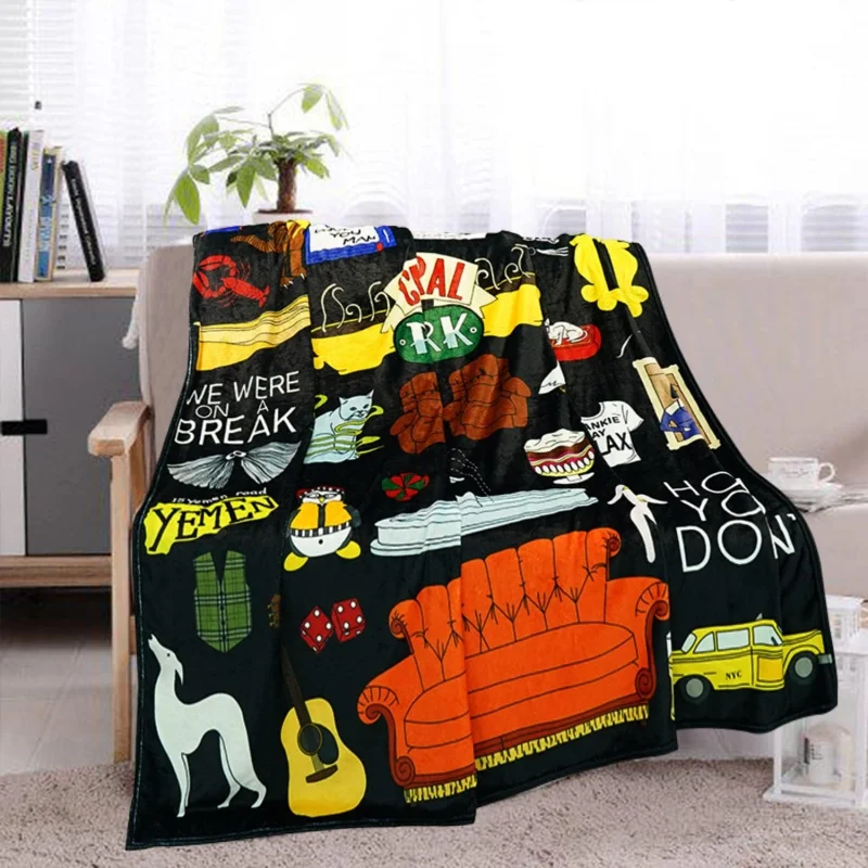 

Exacmos Friend Blanket Throw Friend Merchandise Gifts Flannel Blankets for Sofa Couch Bed Warm Travel Blankets