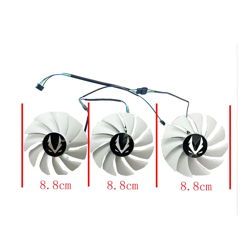 88 мм Совершенно новый для ZOTAC GeForce RTX4070ti 4070ti SUPER 4080 4080s TRINITY OC белый сменный