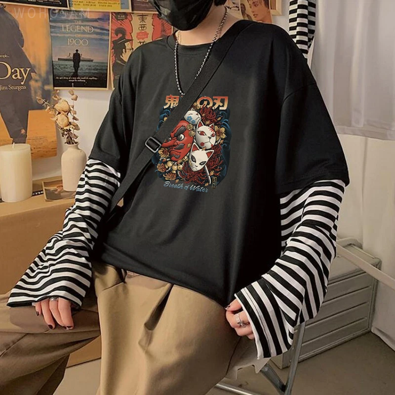 Футболка мужская в готическом стиле аниме рассекающий демонов летняя Базовая