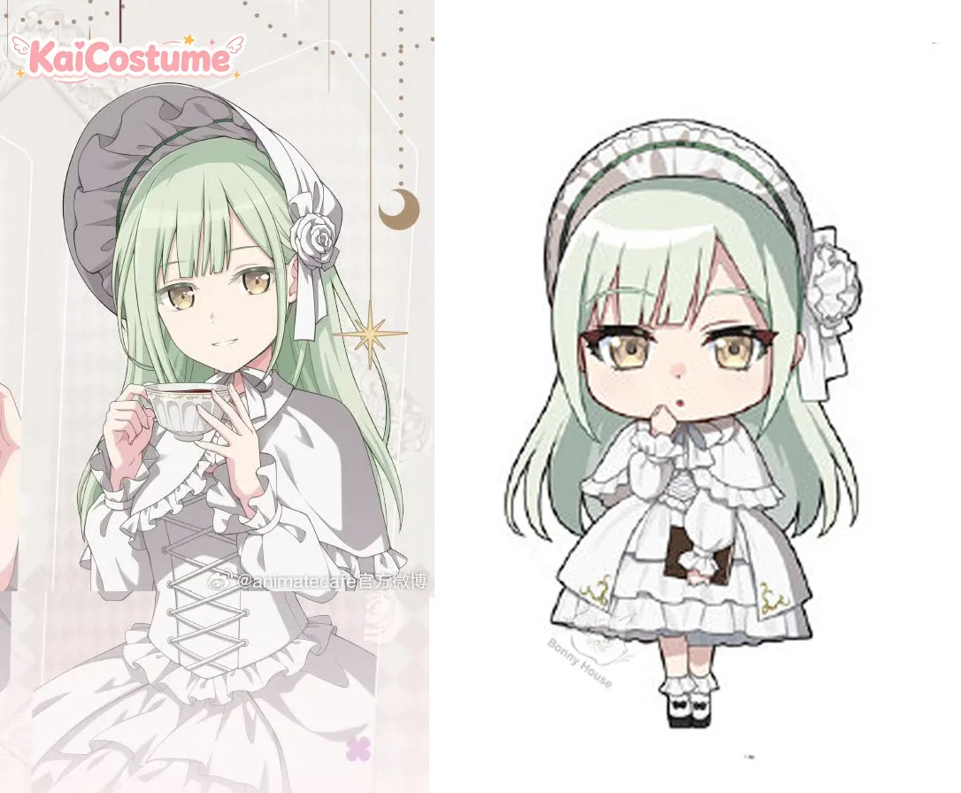 Костюм для косплея Вакабы Мутсуми из BanG Dream Ave Mujica Mortis, белое платье класса А, комплект для женщин, аниме-платье для выступлений на сцене, на Хэллоуин (art.: 3920dbf545f54) - 3920dbf545f54