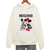 disney hoodie women mickey mouse fall winter fashion loose simple plus cashmere cartoon streetwear pullover clothes