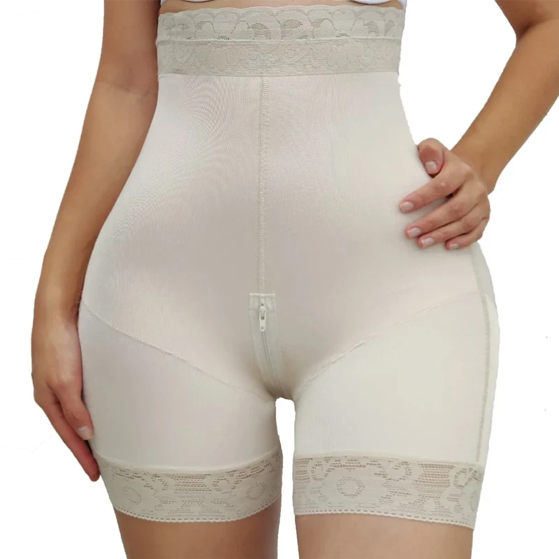 High Waist Stitching Lace Short Butt Lifter Charming Curves Skims Tummy Control Body Shaper Panties Tummy Slimming