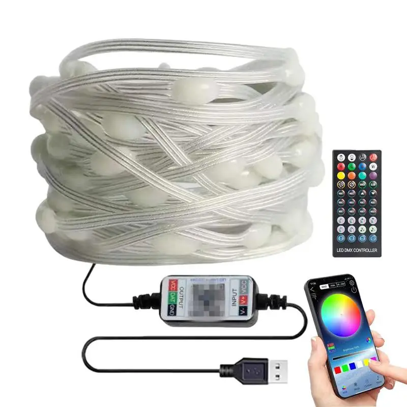 

Разноцветная Рождественская гирлянда ed для помещений и улицы, меняющая цвет с пультом дистанционного управления для рождественской елки, п...