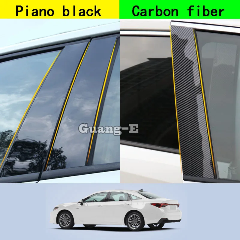 

Для Toyota Avalon XX50 2019 2020 2021 автомобильный Поликарбонат материал столб крышка отделка двери фортепиано черное окно молдинг наклейка пластина