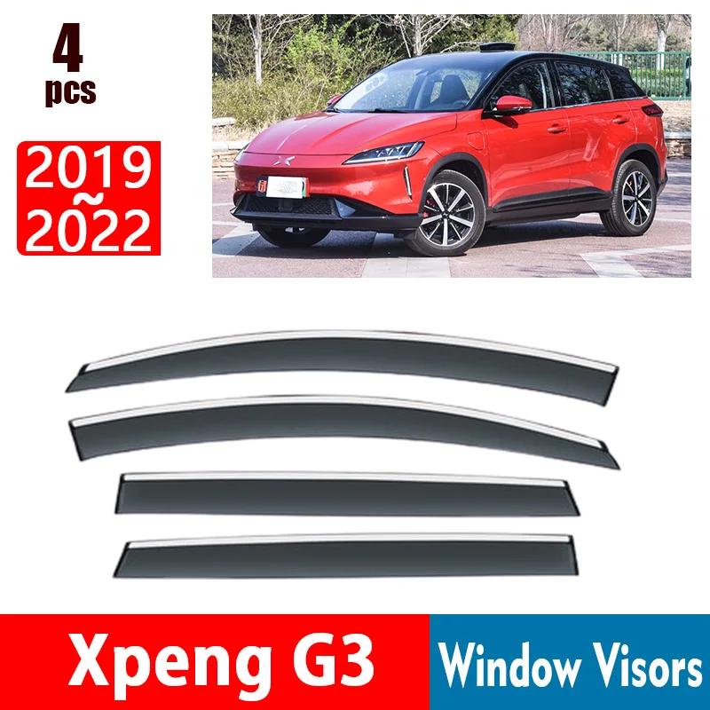 FOR Xpeng G3 2019-2022 Window Visors Rain Guard Windows Rain Cover Deflector Awning Shield Vent Guard Shade Cover Trim