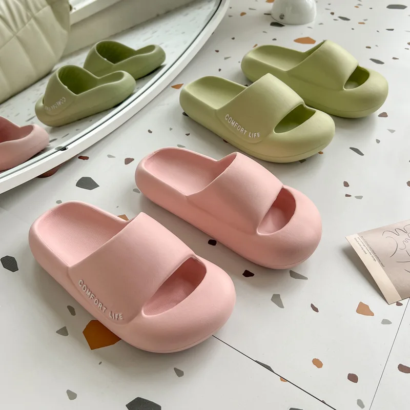 Women Thick Platform Slippers Summer Beach Eva Soft Sole Slide Men Sandals Casual Couple Indoor Bathroom Anti-Slip Shoes