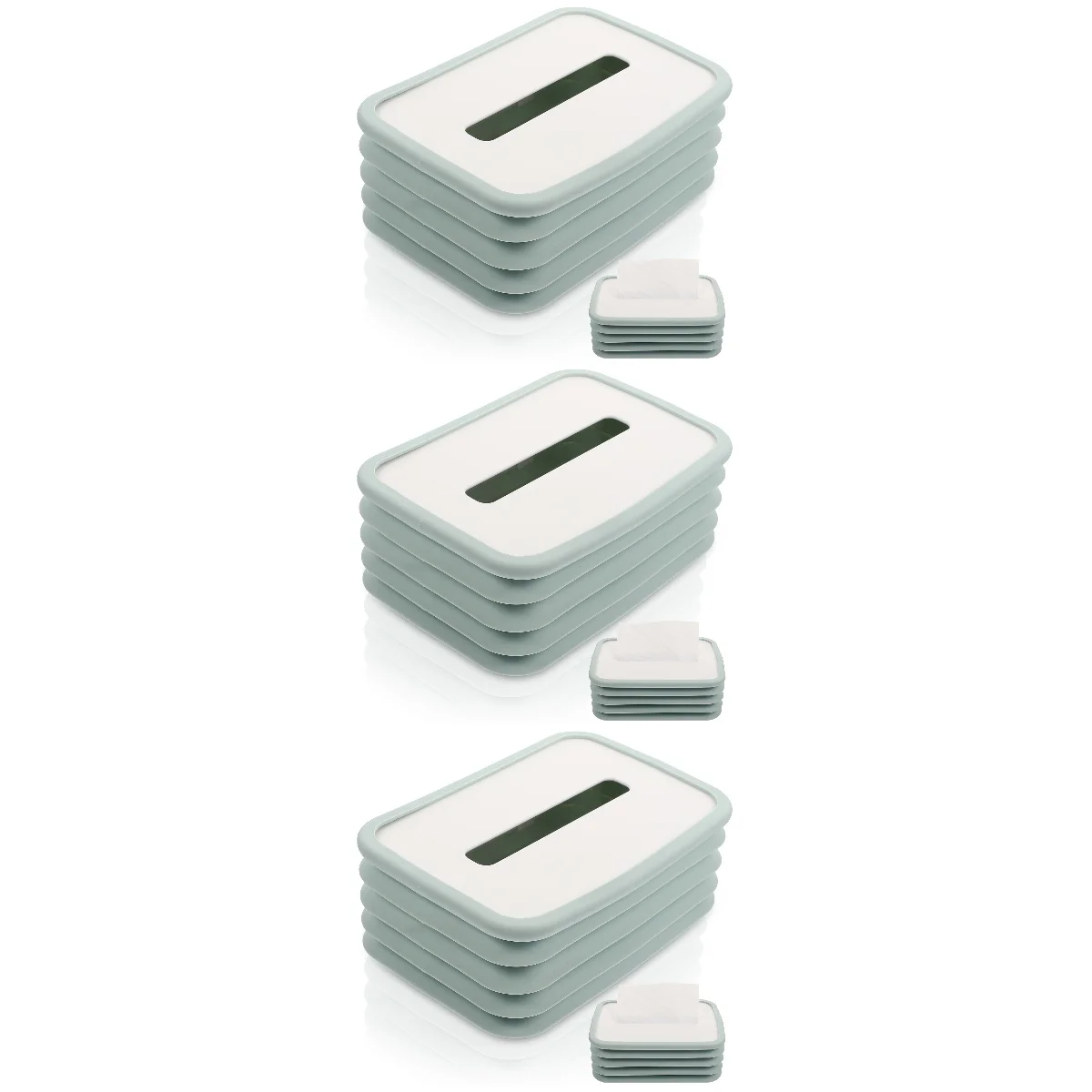 

3pcs Tissue Box Foldable Tissue Box Napkin Holder Tissue Container Office Tissue Box