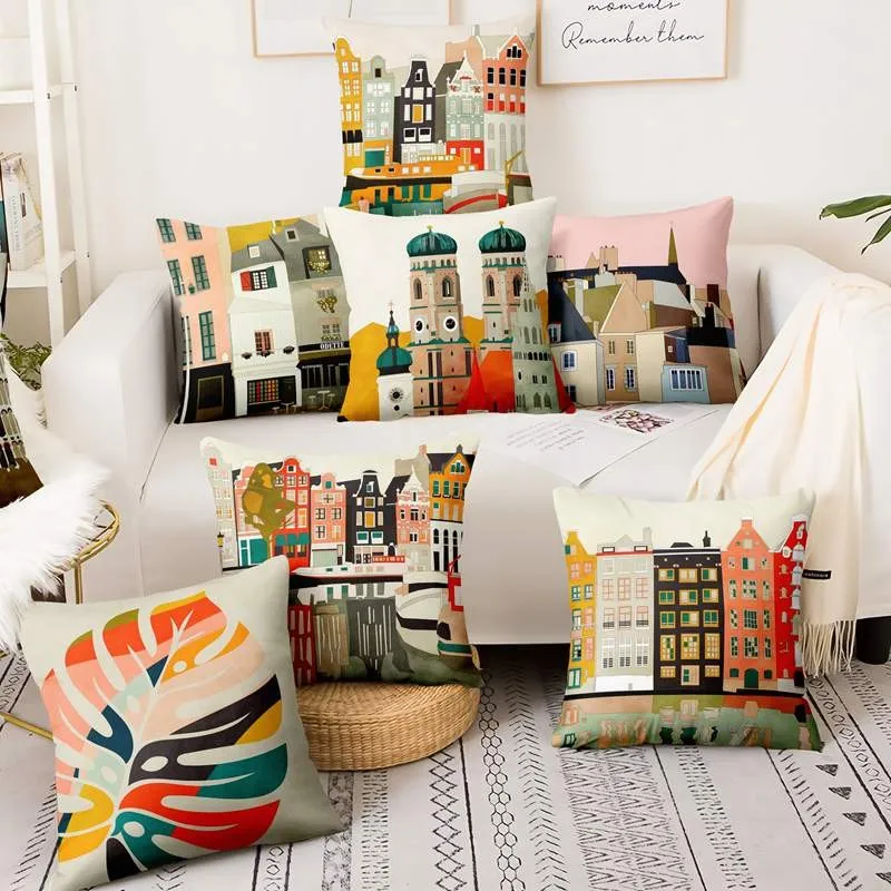 

Чехол для дивана с минимальными абстрактными рисунками итальянского берега