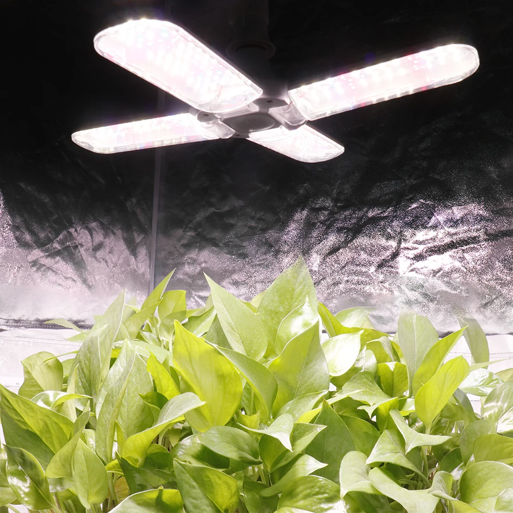 E27 Plant Growing Light Plant Growth Lamp Indoor Grow Lights System Plants 48W Hydroponic Foldable LED Grow Light Full Spectrum