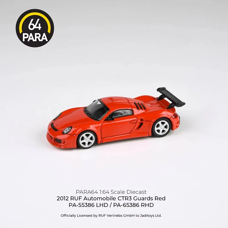 

PARA64 1:64 2012 RUF CTR3 Clubsport sliver/Guards Red LHD Diecast Model Car