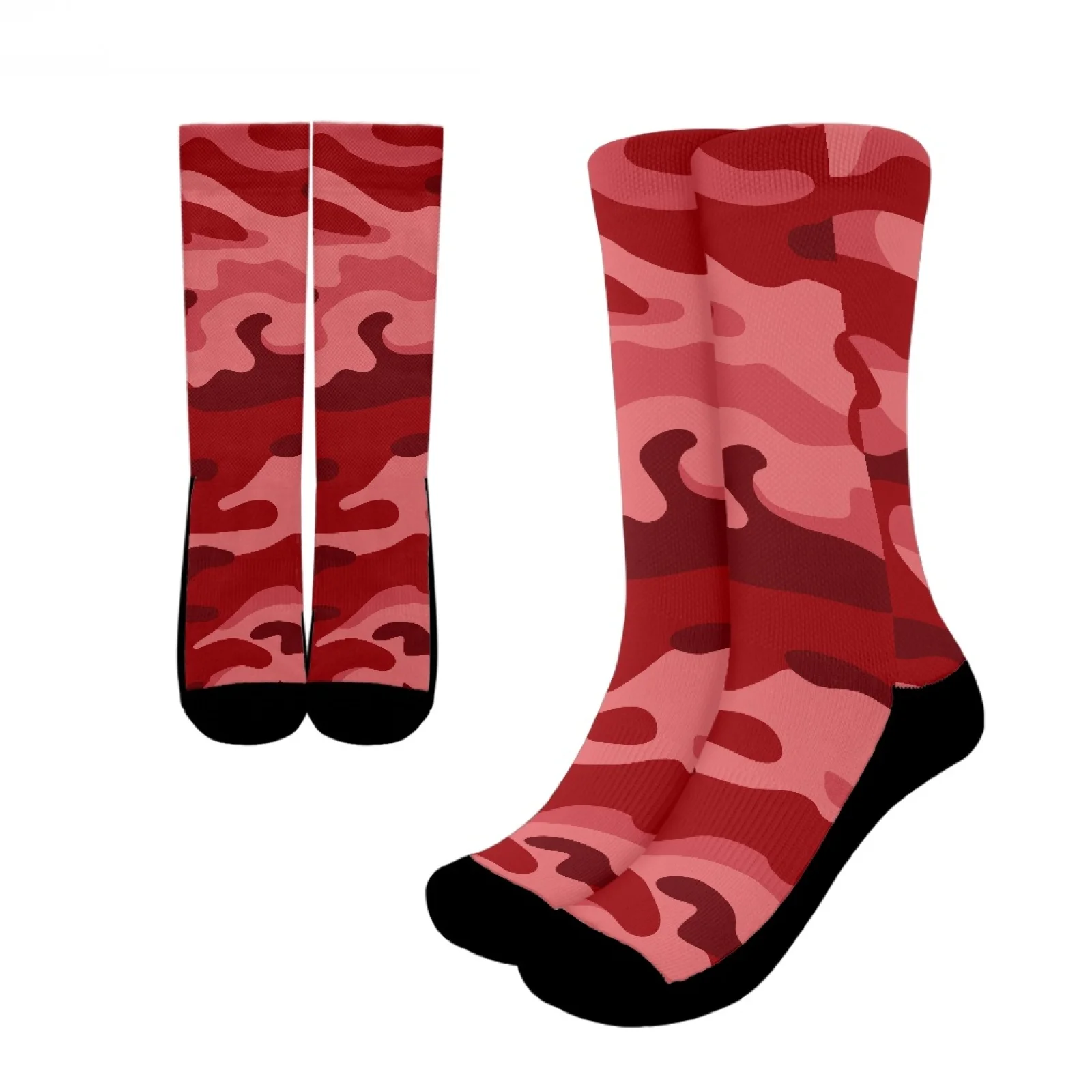

Hot Sale New Style Unisex Camouflage Long-Tube Sports Socks Skin-Friendly Breathable Polyester Fabric Fit Casual Everyday Wear