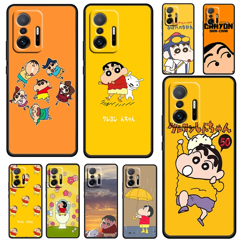 

Cute Shin-chan Crayon For Xiaomi Mi 12 11 11T 10T 10S Ultra Pro Lite 5G Soft Silicone Black Phone Case Cover Fundas Coque Capa