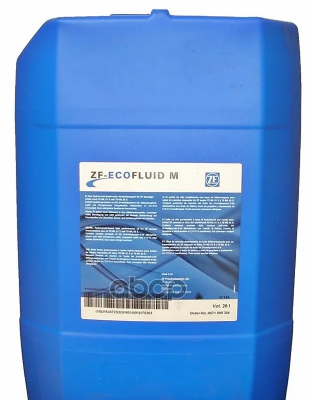Масло Трансмиссионное Для Кпп Zf Ecofluid M 75w80 20l ZF арт. 0671090384|Комплекты для