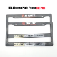 2pcs latest aftermarket usa standard car license plate frame jdm racing for bride decoration auto number plate frame acc