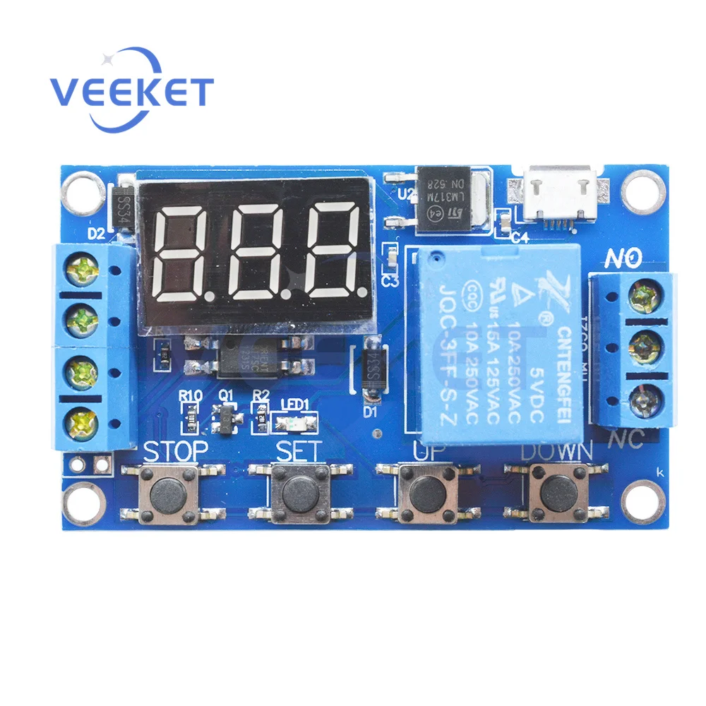 

Micro USB5V LED Automation Delay Timer Control Switch Relay Module Display