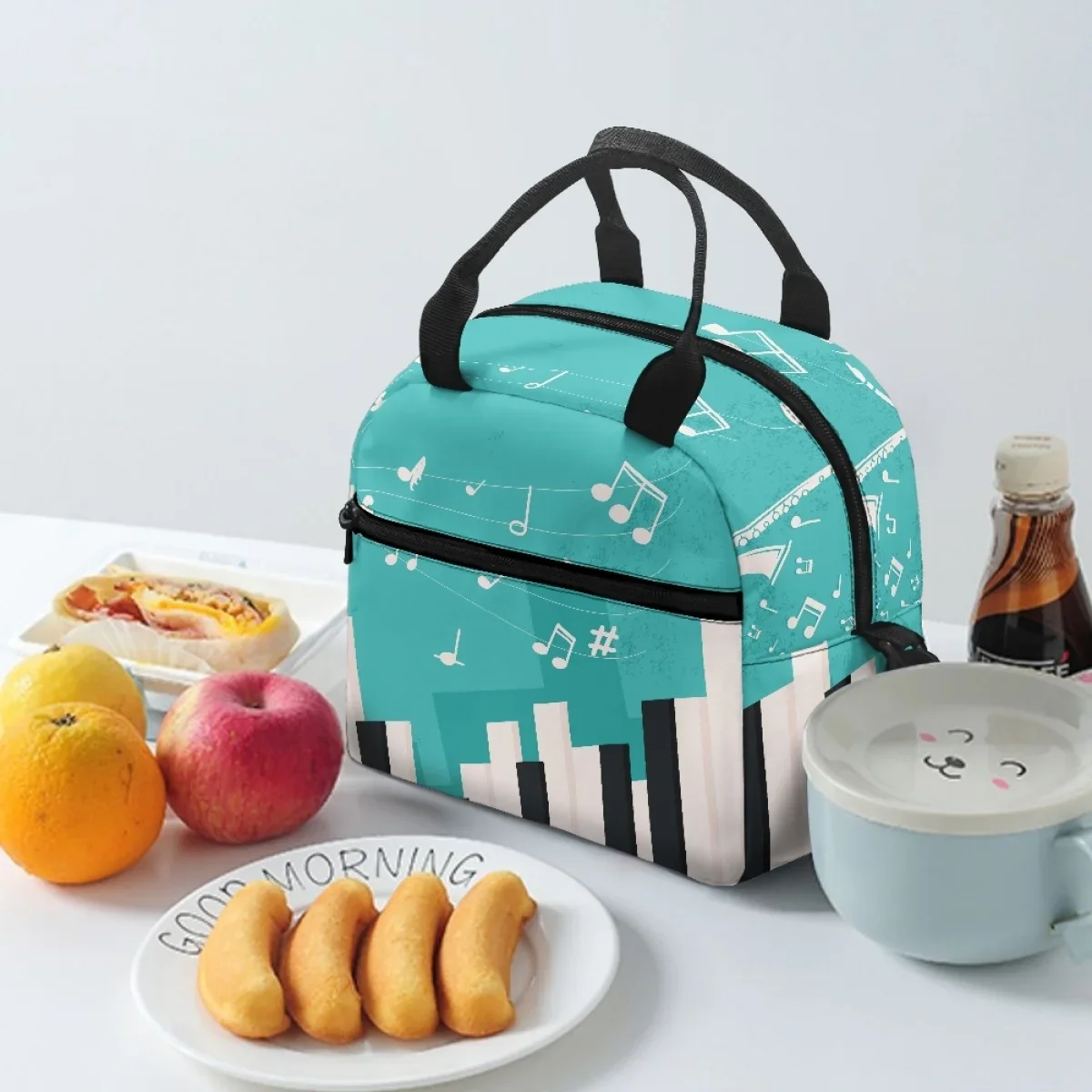 FORUDESIGNS Piano Key Music Design Термальный детский школьный ланч-бокс с несколькими
