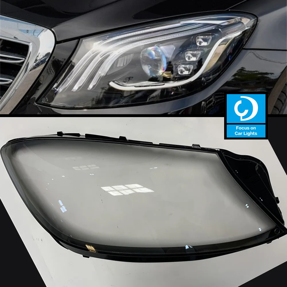 

Car Front Headlight Lens Light Cover Glass For Mercedes-Benz W222 S350 S400 2018-2020 Head Lamp Shade Shell