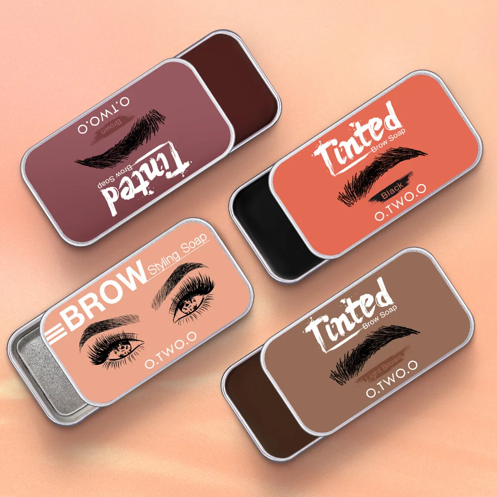 

O.TWO.O Eyebrow Soap Wax Brow Styling Gel Eyebrow Enhancer Fluffy Feathery Brows Pomade Cosmetics 4 Color Tint For Eyebrow
