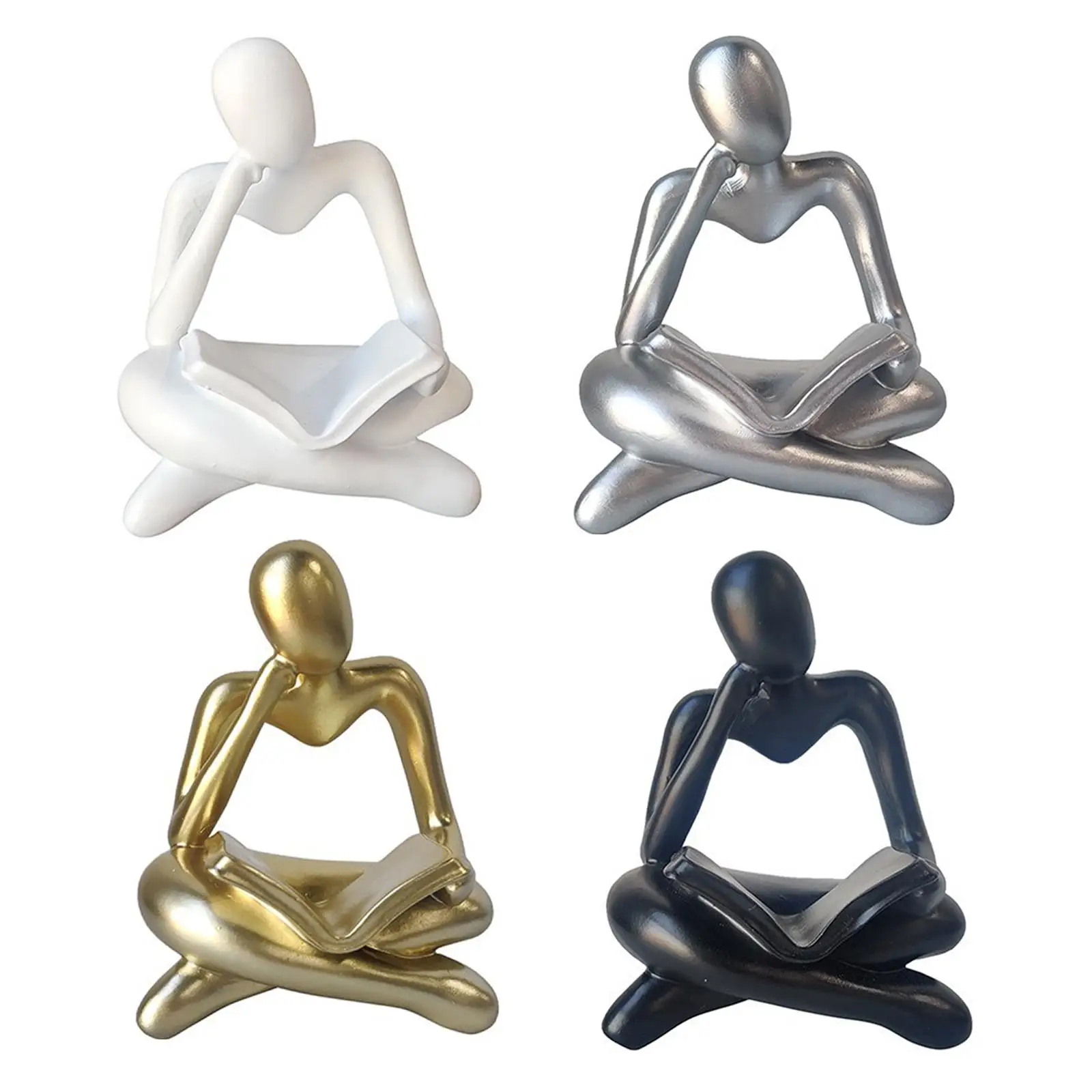 

Abstract Thinker Statue Tabletop Decorative Sculpture for Decor