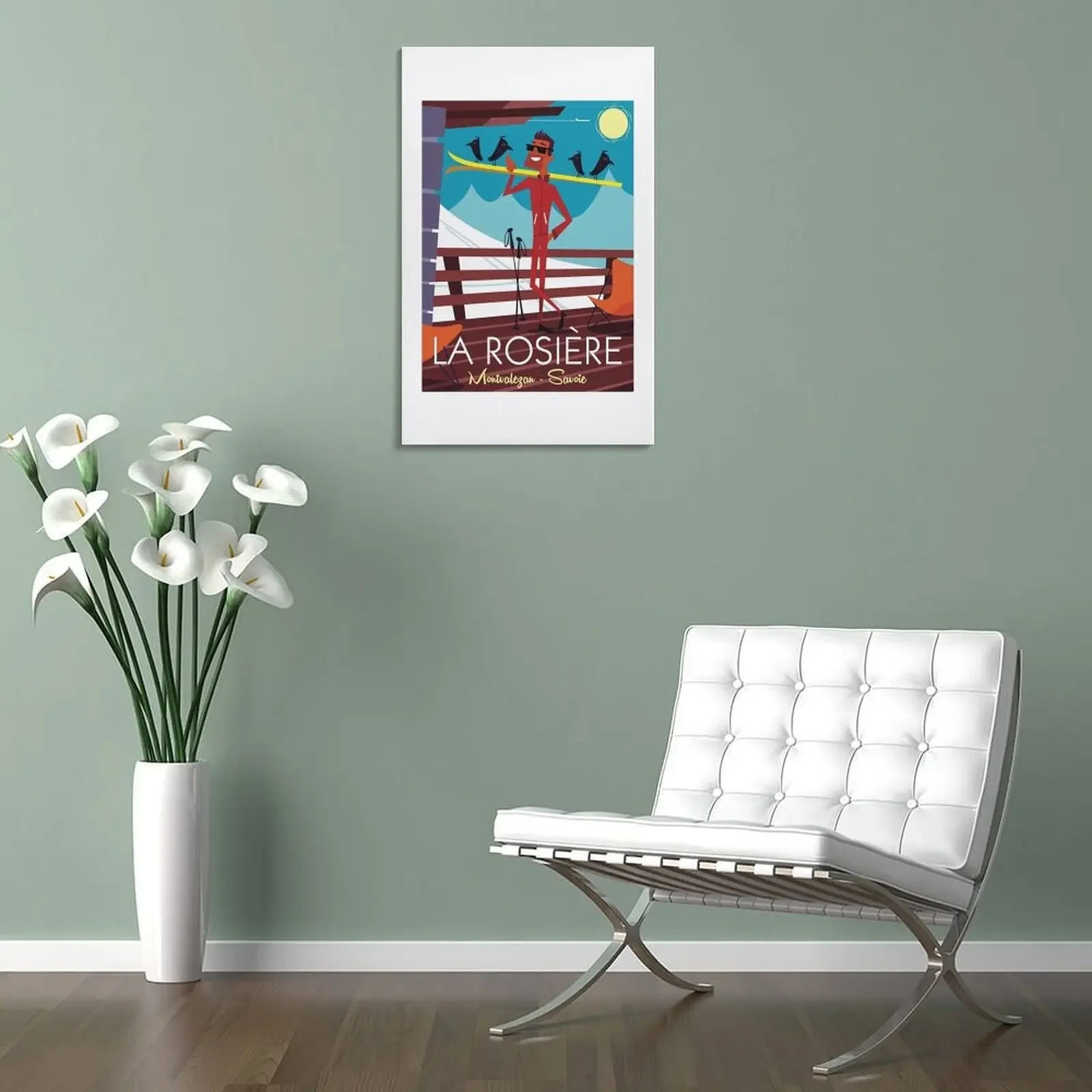 Лыжный плакат La Rosiere холст картина настенное искусство украшение рамка