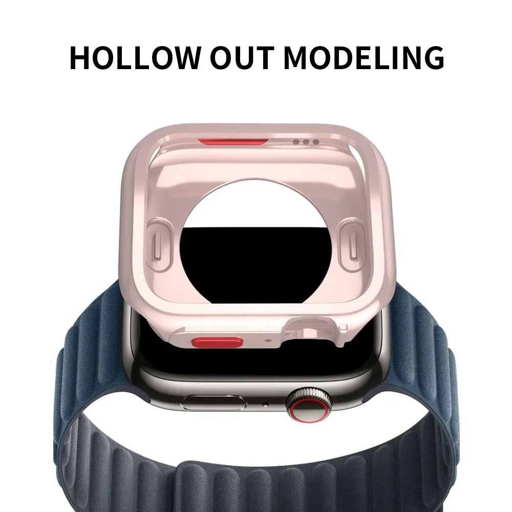 Чехол из ТПУ для Apple Watch 45 мм 41 44 40 без защитной пленки экрана защитный чехол-бампер