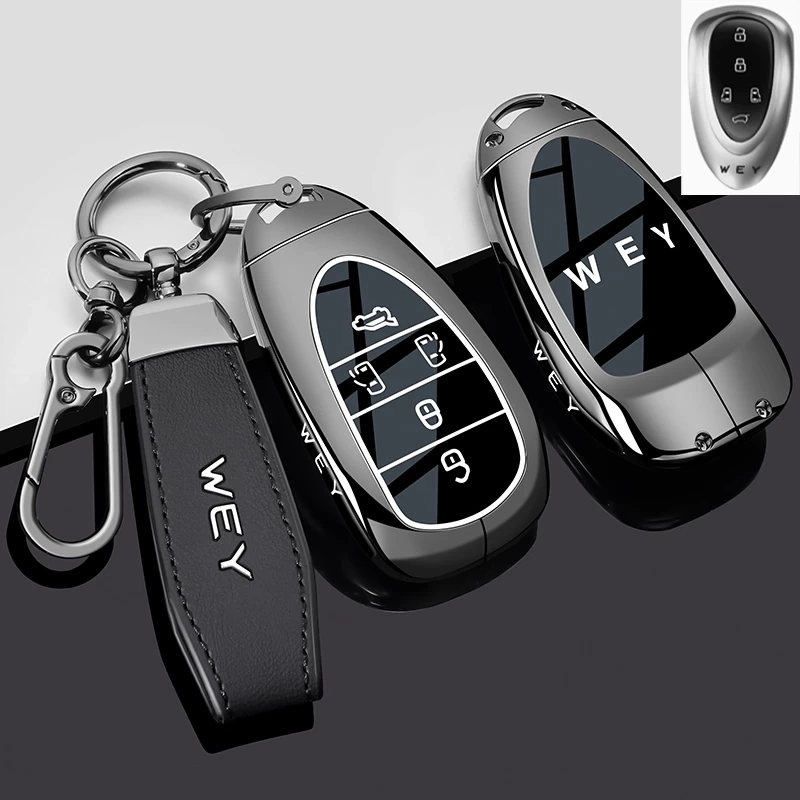 

Металлическая сумка для ключей «все включено» для WEY 80 70 90, специальный автомобильный пульт дистанционного управления, защитный чехол, цепь Ke ycase