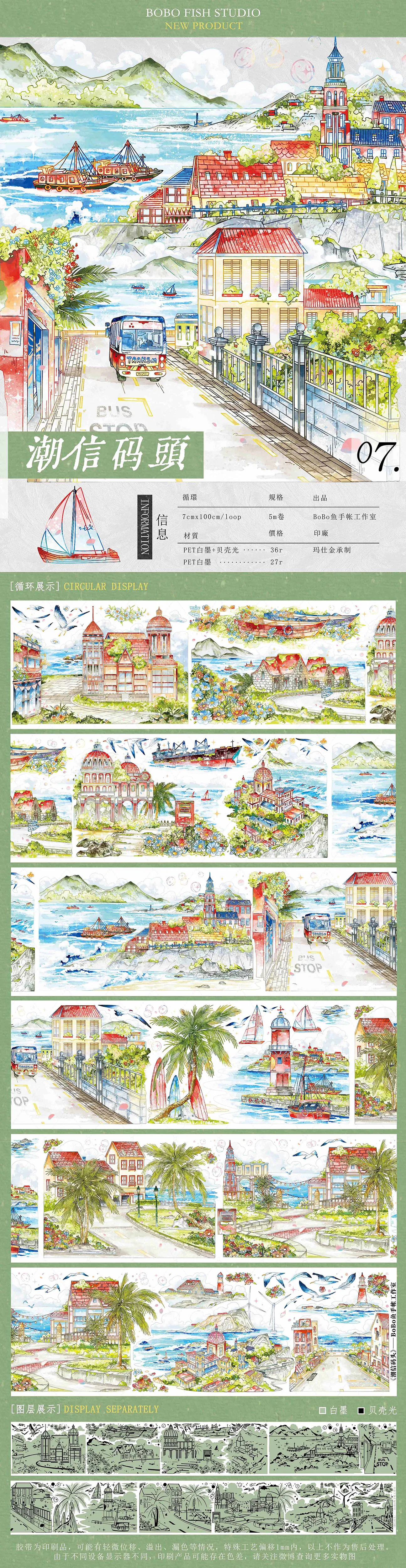 

Ленточная коллекция для ландшафтного дизайна Seaside Garden Pet Light Land BoBo Fish