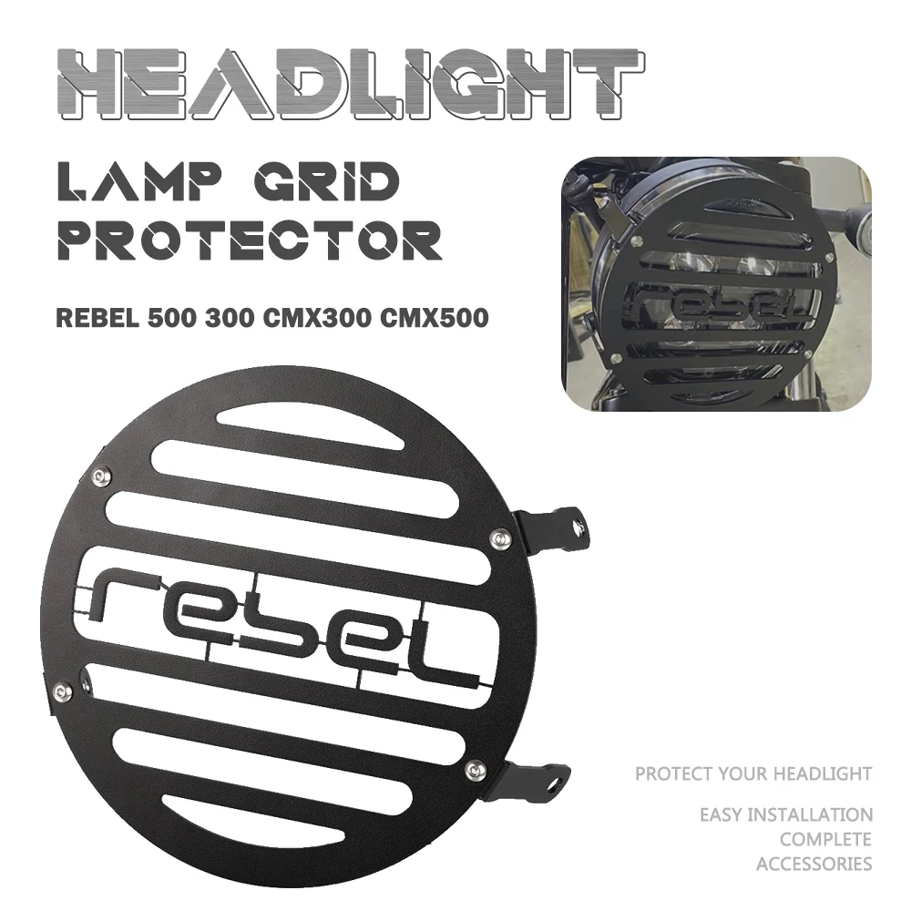 

Motorcycle Accessories Headlight Protector Cover Grill Guard For Honda Rebel 500 300 REBEL500 REBEL300 CM CMX 500 300 2020 2021