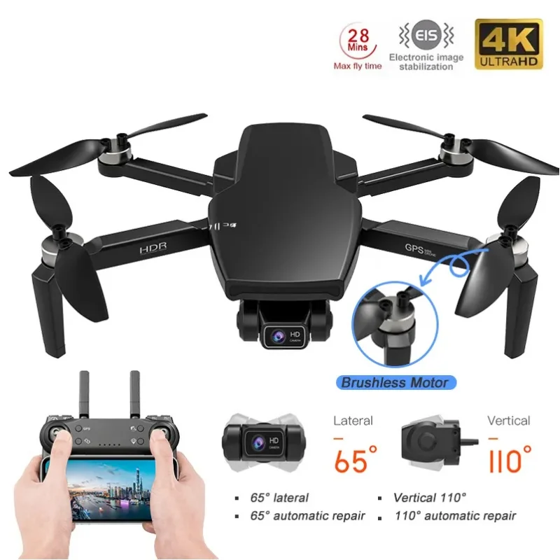 

L108Pro RC Drone GPS 4K HD Camera Professional 2000m Image Transmission Brushless Motor RC Foldable Quadcopter Dron Kid Gift