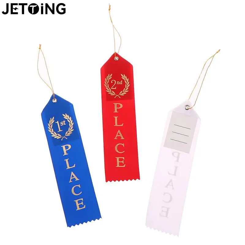 

Award Ribbons 1st 2nd 3rd Place Flat Carded Set First Place Prizes With Event Card And Rope For Competition Sports Event School