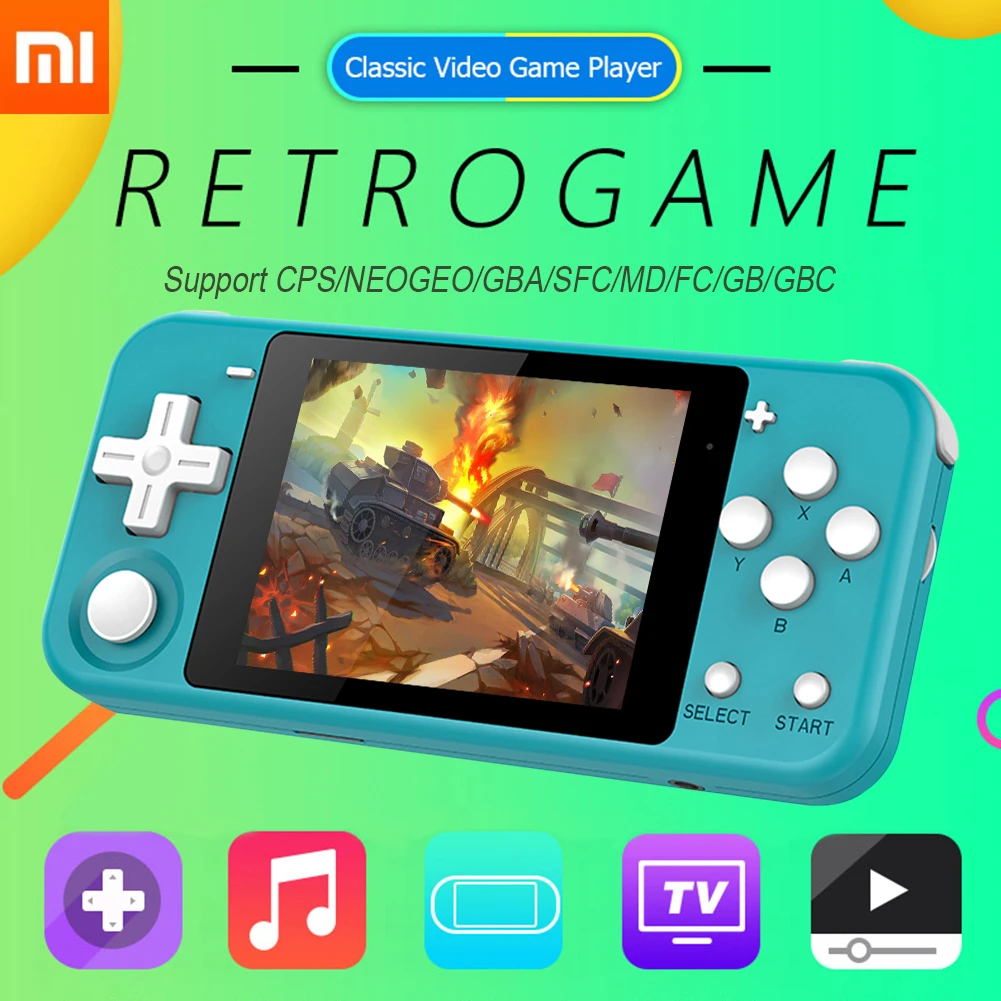 

Q90 Portable 3.0 inch IPS LCD Game Console Retro Classic Handheld Built-In 2000 Games Video Player High-Fidelity Stereo Playback
