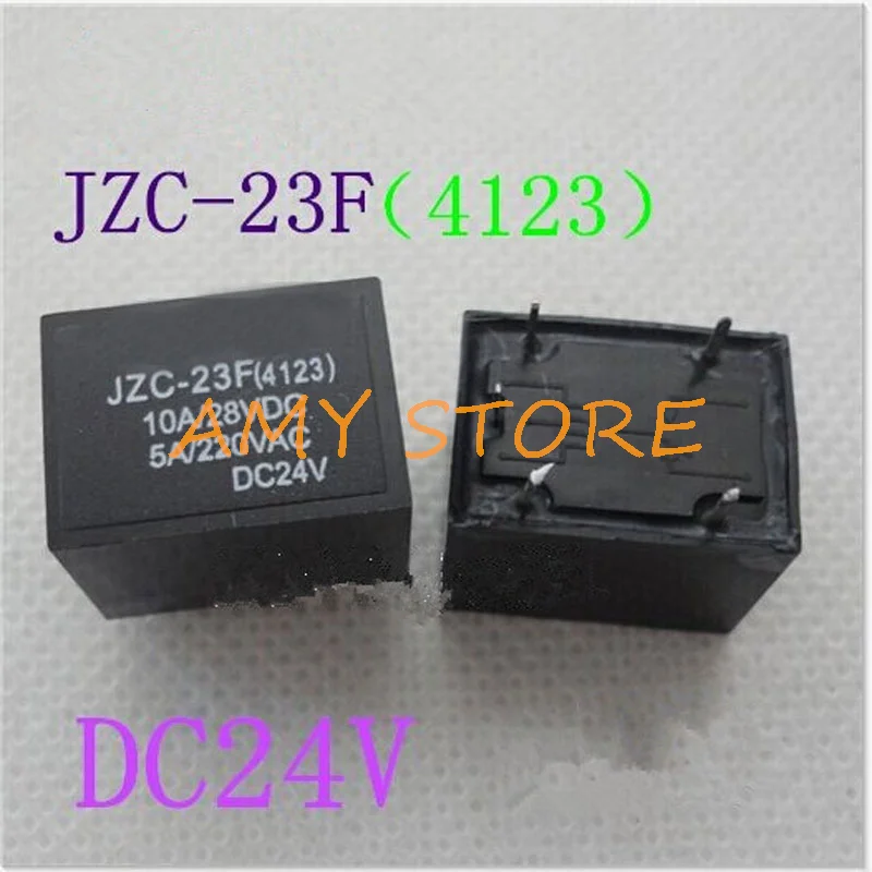 

10 шт. JZC-23F(4123) 5 контактов SPDT PCB силовое реле 24 В постоянного тока катушка 10 А/28 В постоянного тока 5 А/220 В переменного тока