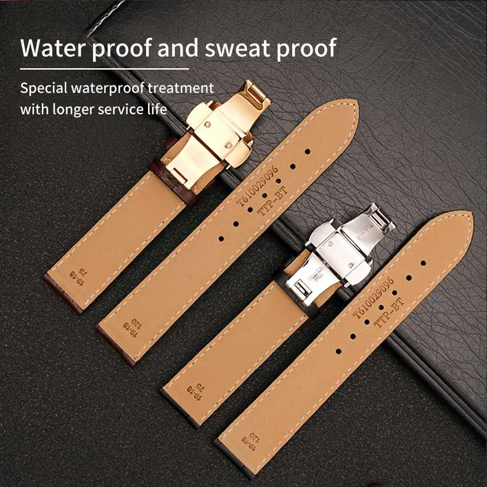 Handmade Genuine Leather watch band 19mm 20mm 21mm 22mm for Tissot Lilock Curved Strap Belt 1853 Substitute for T41 High Quality