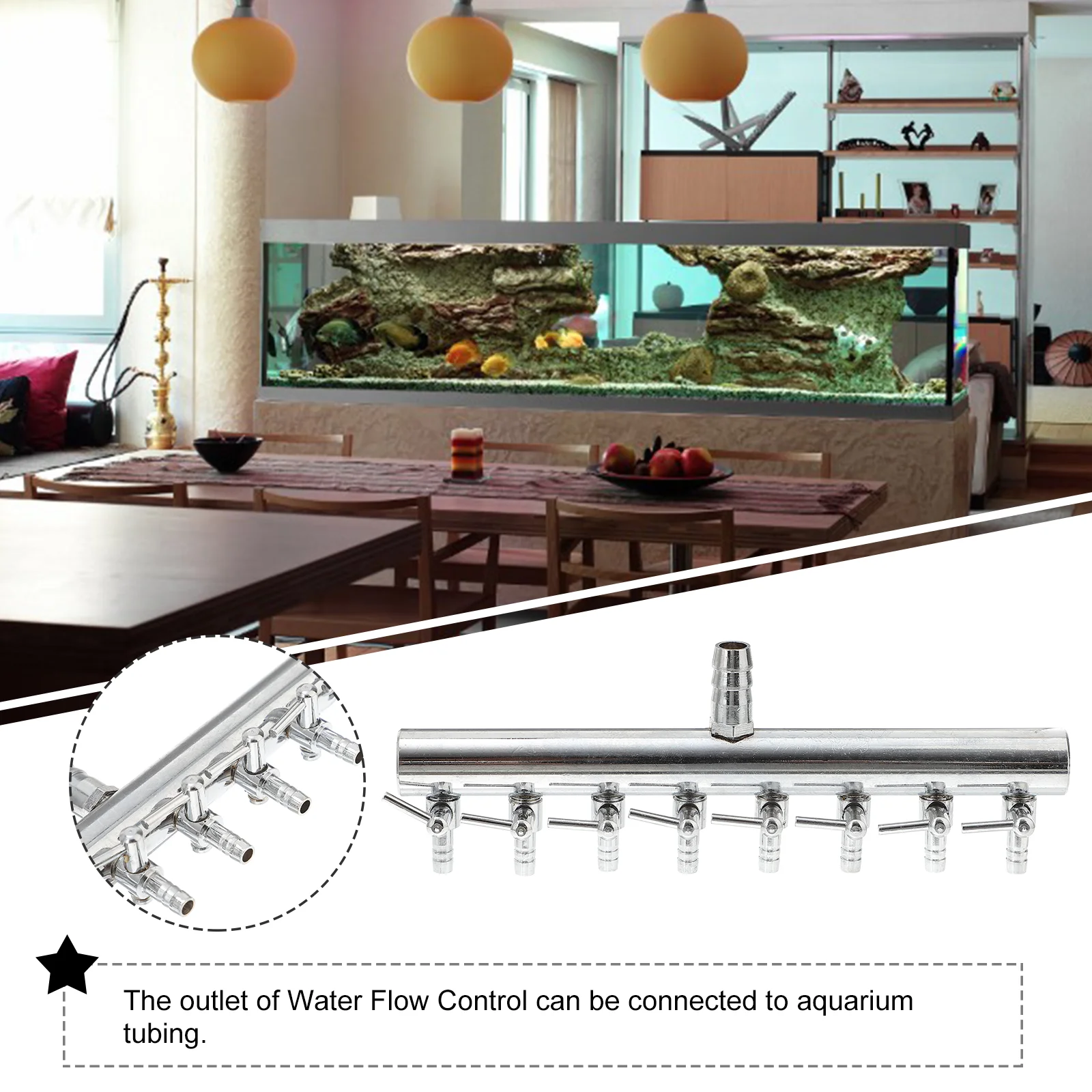 2-ходовой воздушный фитинговый насос для аквариума рычаг потока трубка